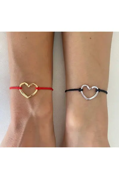 MagicStone Gold Silver Heart Friendship Bracelet