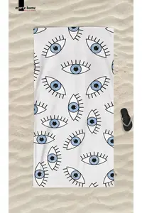 Marte Home Blue Eyes Beach Towel - Image 3