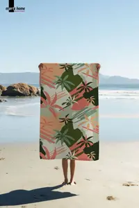 Marte Home Palms / Palmiyeler -Printed Beach Towel - Image 2