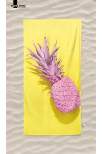 Marte Home Pineapple Printed Beach Towel - Image 3
