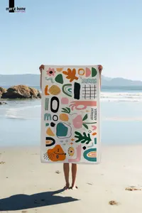 Marte Home Colorful Patterned Printed Beach Towel - Image 2