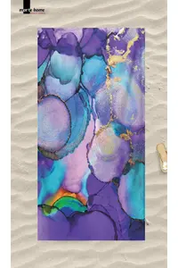 Marte Home Purple Marble Beach Towel - Image 3