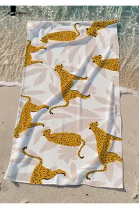 Marte Home LEOPARD Printed Colorful Beach Towel