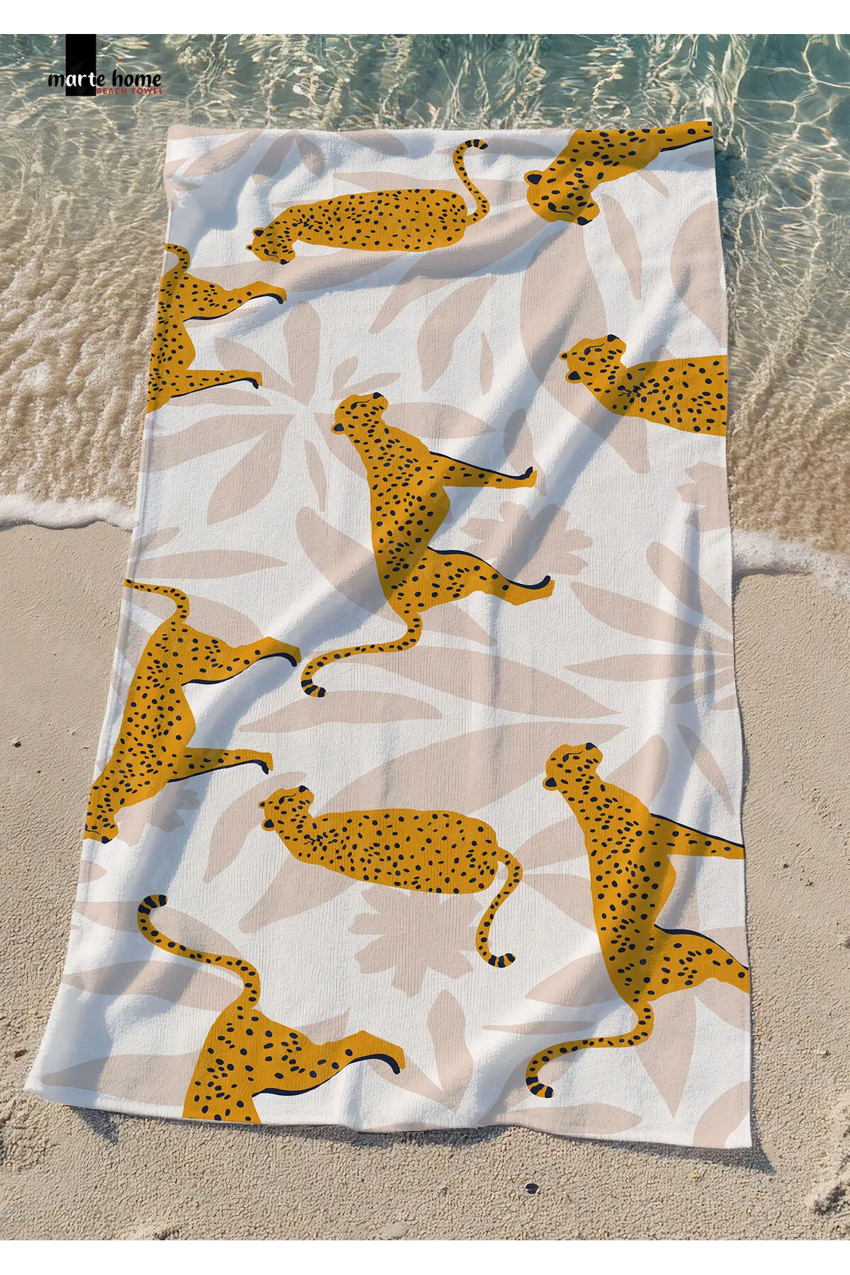 Marte Home LEOPARD Printed Colorful Beach Towel