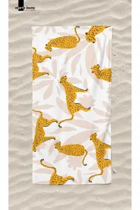 Marte Home LEOPARD Printed Colorful Beach Towel - Image 3