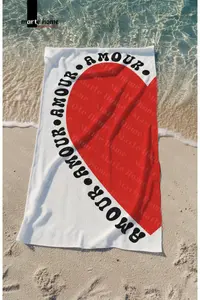 Marte Home AMOUR Printed Beach Towel - Image 3