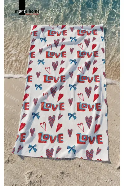 Marte Home LOVE Printed Beach Towel