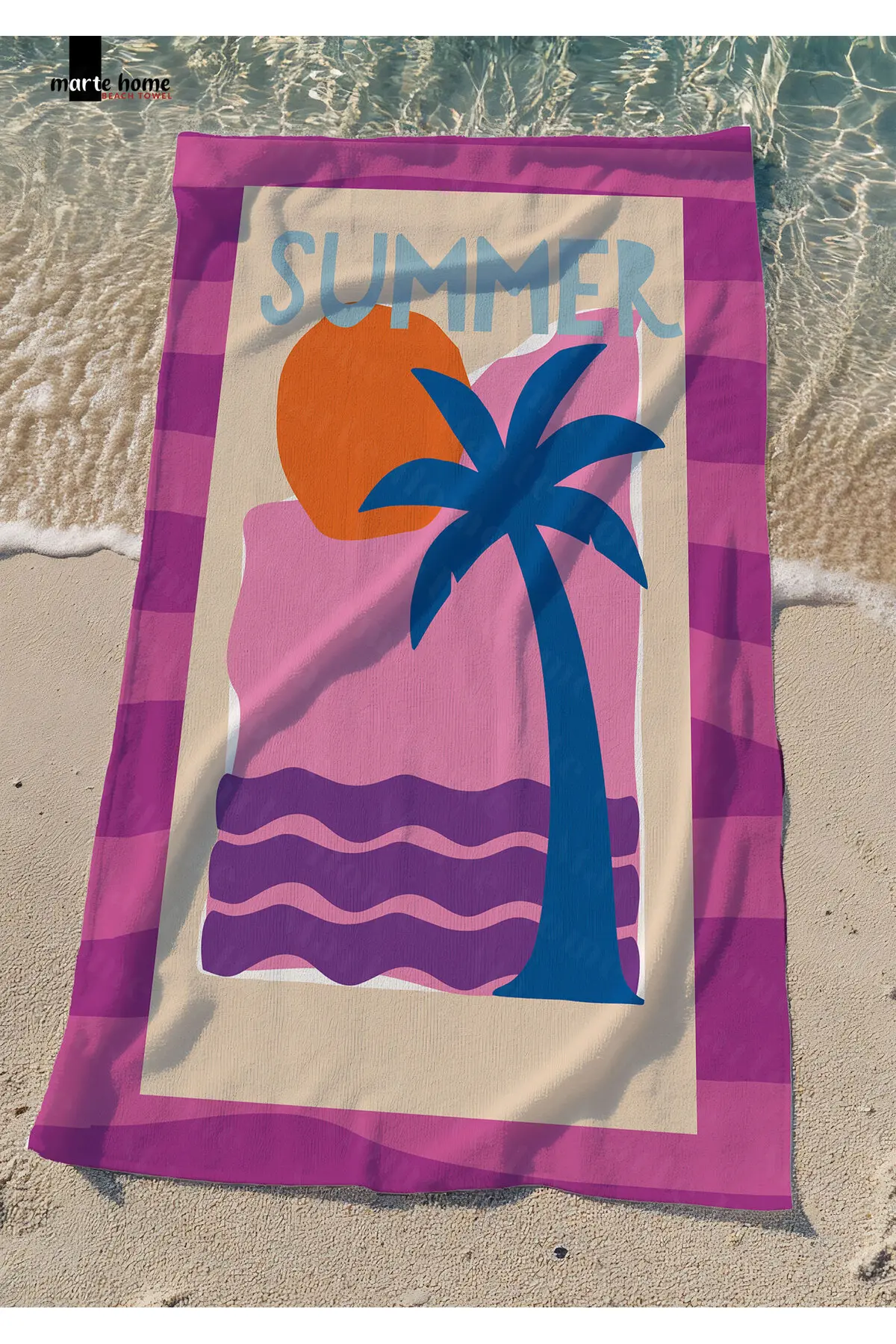 Marte Home SUMMER - Colorful Printed Beach Towel - 75x150 CM