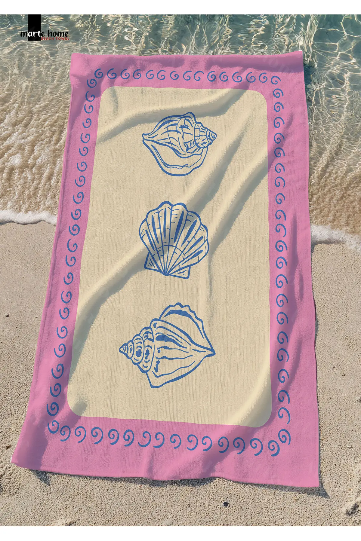 Marte Home SEA SHELL -  PRINTED BEACH TOWEL - 75x150 CM