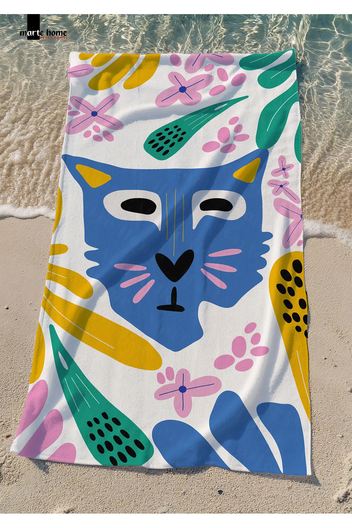 Marte Home Colorful Printed Beach Towel - 75x150 CM