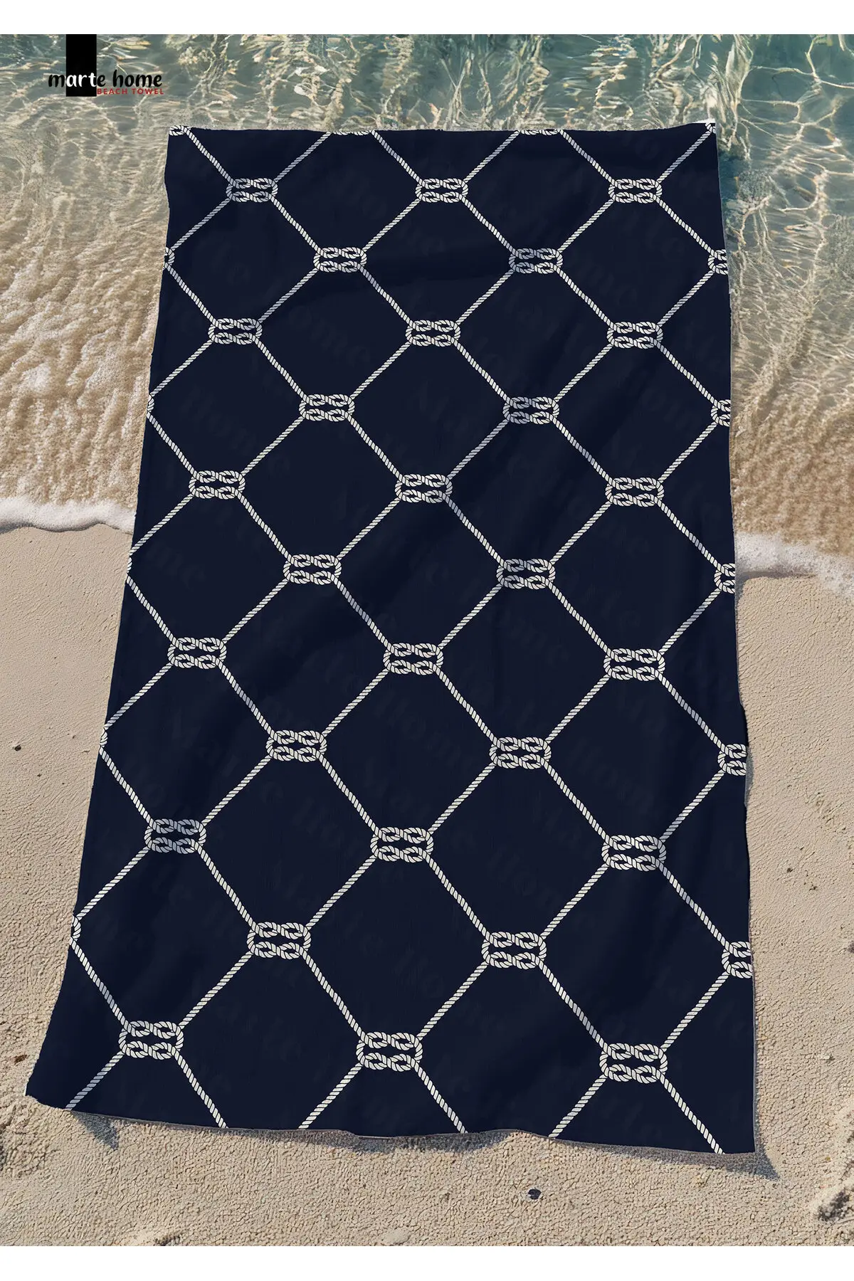 Marte Home Rope - Halat MARINE pattern Printed Beach Towel