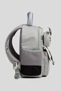 VEIBAG  4 Compartment Kindergarten Bag with Cat Detail - Water Bottle Pocket and Comfortable Design - Gray - Image 3