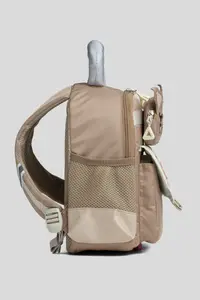 VEIBAG  3-Compartment Kindergarten Bag with Cat Detail - Water Bottle Pocket and Comfortable Design - Mink - Image 3