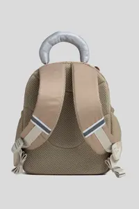 VEIBAG  3-Compartment Kindergarten Bag with Cat Detail - Water Bottle Pocket and Comfortable Design - Mink - Image 4