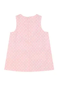 Denokids Rabbit Appliqued Girl's Pink Navy Blue Summer T-shirt Tunic Tights Set - Image 5