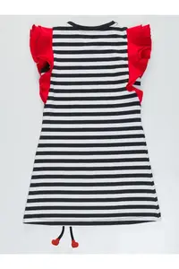 Denokids Uğurlu Girls' Striped Dress - Image 4