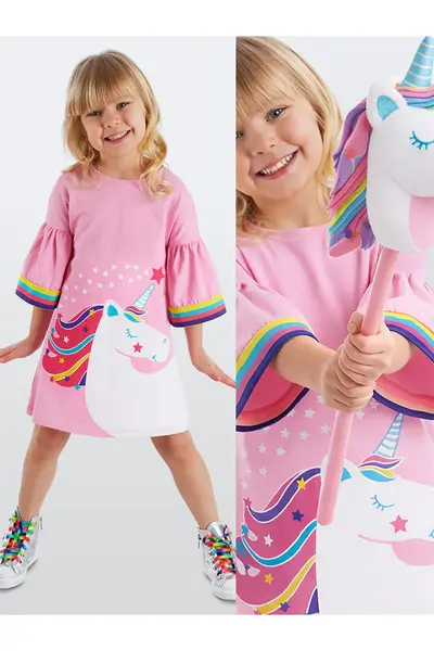Denokids Unicorn Star Girls' Dress