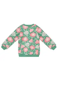 Denokids Pink Floral Baby Girl Green Tracksuit Set - Image 6