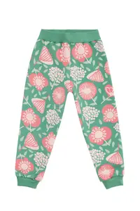 Denokids Pink Floral Baby Girl Green Tracksuit Set - Image 7