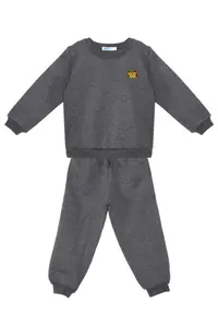 Denokids Kedi Baby Size Dark Gray Tracksuit Set - Image 3