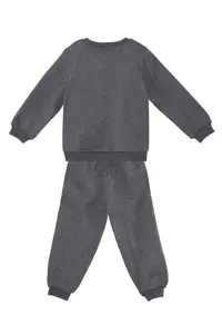 Denokids Kedi Baby Size Dark Gray Tracksuit Set - Image 4