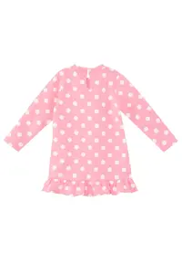 Denokids Teddy Bear Baby Girl Polka Dot Pink Dress - Image 4