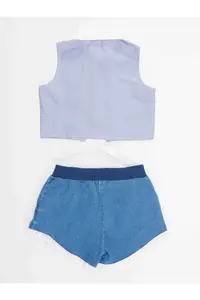 Denokids Raccoon Girl Shirt DENIM Shorts Set - Image 4
