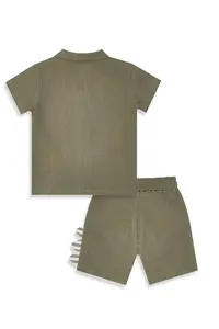 Denokids Dino Baby Boy Kid Summer Muslin Shorts Shirt Set - Image 5