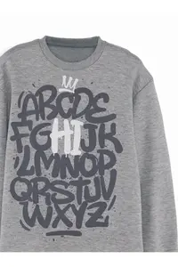 Denokids Harfler Boys' Gray Tracksuit Set - Image 5