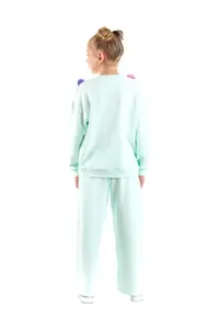 Denokids Girls' with pompom MINT Tracksuit - Image 2