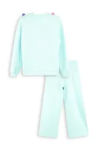 Denokids Girls' with pompom MINT Tracksuit - Image 4