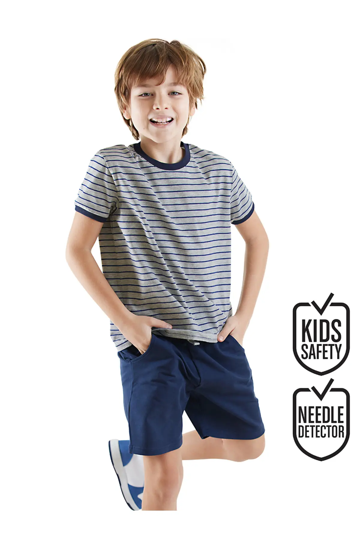 Denokids Boys' Basic T-Shirt Shorts Set