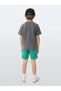 Denokids Boy's Suit Dinosaur Printed T-Shirt Towel Shorts Double Suit Summer 4-8 Years - Image 2