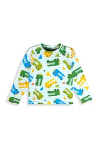 Denokids UV Protected Boy's Swimsuit T-shirt UVP+50 Factor Protection Long Sleeve Crocodile - Image 4
