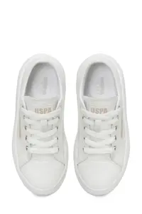 U.S. Polo Assn. CLEME TEX JR 5FX WHITE Girls' Sneaker - Image 4