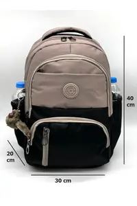 ÇantaExpress First School Bag Set of 3 Unisex Children Waterproof primary school Bag 8010 Mink-black - Image 4