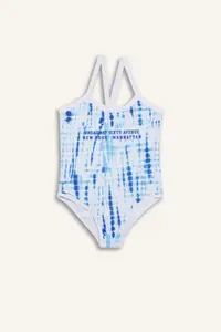 DeFacto Batik Patterned Swimsuit Girls'