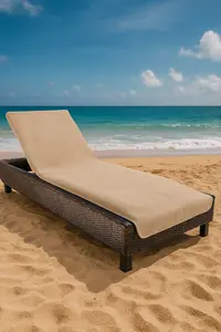 DensHaus 75x200 Hellbraun Beach Sunbed Towel Cotton
