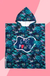 HAMUR Girl Child 7-10 Years Hooded Beach Towel Poncho Towel Young Sea Pool Towel Girl Power - Image 7