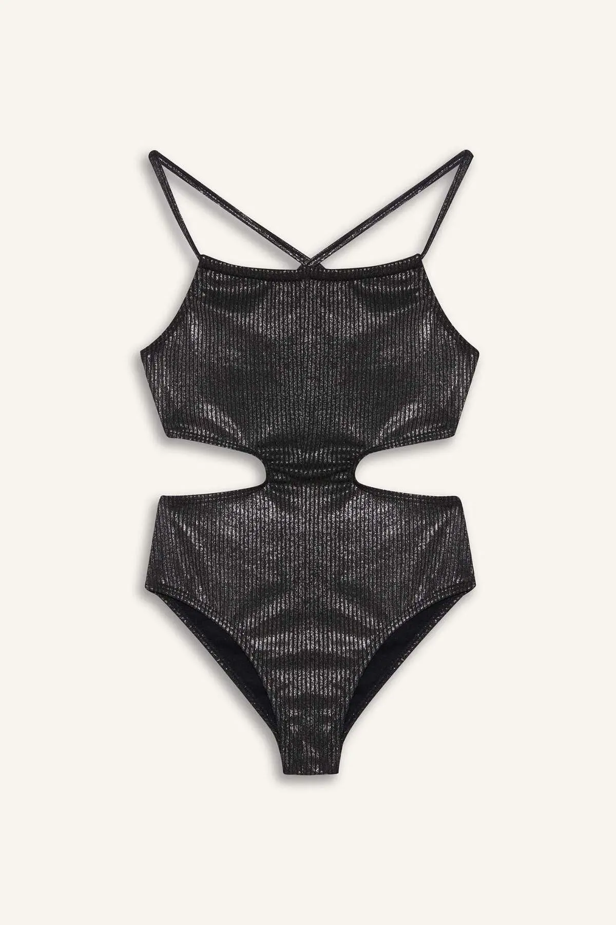 DeFacto Shiny Material Swimsuit Girls'