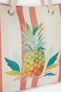 DeFacto Women Pineapple Patterned Beach Bag - Image 3