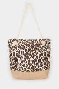 DeFacto Women Leopard Patterned Beach Bag - Image 3