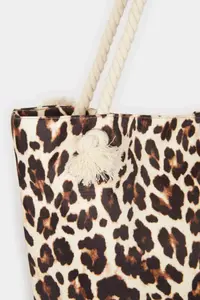 DeFacto Women Leopard Patterned Beach Bag - Image 4