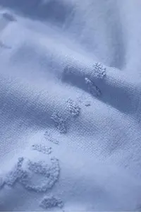 FAVORA Trend 100% Cotton Embossed Beach Towel - Blue - Image 3
