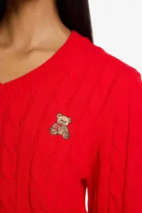 DeFacto slim Fit slim Fit V-Neck Sweater - Image 4