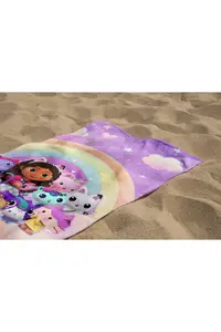 Erays Home Gabby House Patterned Digital Printed Girl's Beach Towel Cotton Beach Towel Sea Towel - Image 2