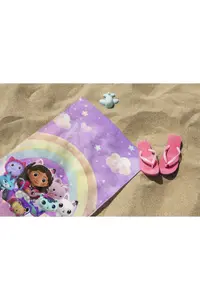 Erays Home Gabby House Patterned Digital Printed Girl's Beach Towel Cotton Beach Towel Sea Towel - Image 3