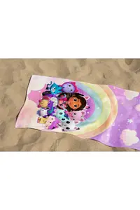 Erays Home Gabby House Patterned Digital Printed Girl's Beach Towel Cotton Beach Towel Sea Towel - Image 4