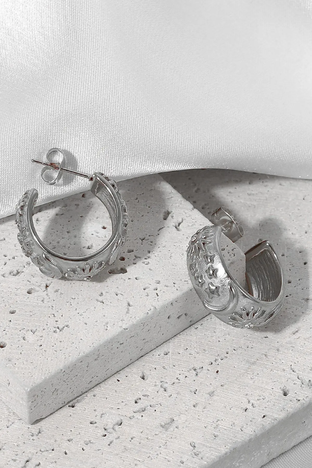 Glaren Sky Themed Vintage Silver Color Ring Women Earrings