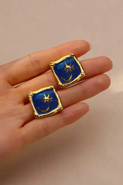 Glaren Night Themed Vintage Gold Color Women Earrings